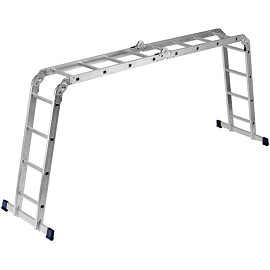 Лестница-трансформер Сибртех алюминиевая четырехсекционная 4x4 ступени (97882)