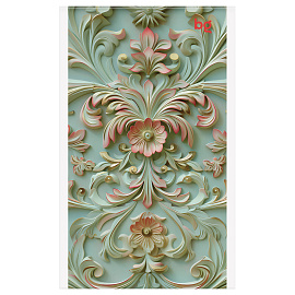 Блокнот А6 32л., на скрепке BG "Flowers and shine", блестки