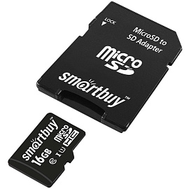 Карта памяти 16 ГБ microSDHC SmartBuy SB16GBSDCL10-01 Class 10 фото Карта памяти 16 ГБ microSDHC SmartBuy SB16GBSDCL10-01 Class 10