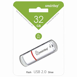 Флешка USB 2.0 32 ГБ Smartbuy Crown белая (SB32GBCRW-W)