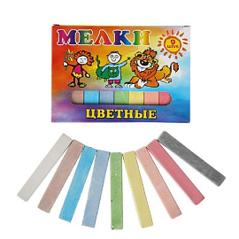 Мел школьный цветной Пегас (9 штук в упаковке)