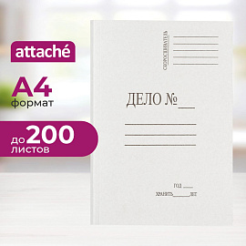 Скоросшиватель картонный Дело № A4 до 200 листов белый