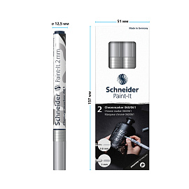 Набор маркеров для декорирования Schneider "Paint-It 060/061" 2шт., хром, 0,8мм + 2мм, картон. упаковка