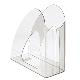 Лоток вертикальный для бумаг BRAUBERG "Delta", 240х90х240 мм, прозрачный, 237242 фото Лоток вертикальный для бумаг BRAUBERG "Delta", 240х90х240 мм, прозрачный, 237242