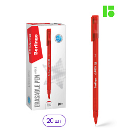Ручка гелевая стираемая Berlingo "Apex E" красная, 0,5мм, трехгранная