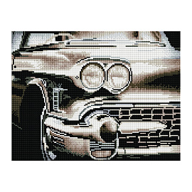 Алмазная мозаика ТРИ СОВЫ "Винтажный автомобиль", 30*40см, холст на деревянном подрамнике, картонная коробка с пластиковой ручкой