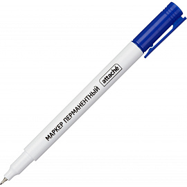 Маркер перманентный Attache синий (толщина линии 0,5 мм) игольчатый наконечник