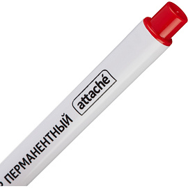 Маркер перманентный Attache красный (толщина линии 0,5 мм) игольчатый наконечник