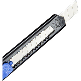 Нож канцелярский Attache с фиксатором черный корпус (ширина лезвия 9 мм)