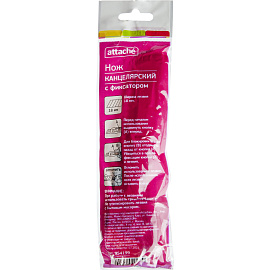 Нож канцелярский с фиксатором Attache ширина лезвия 18 мм