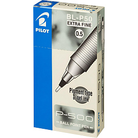 Ручка гелевая неавтоматическая Pilot P-500 черная (толщина линии 0.3 мм)