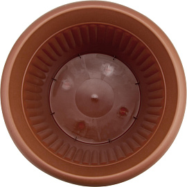 Кашпо с поддоном М-пластика Ливия 11 л терракотовый (24.5x32 см)