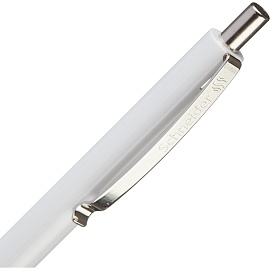 Ручка шариковая автоматическая Schneider K15 синяя (белый корпус, толщина линии 0.5 мм)