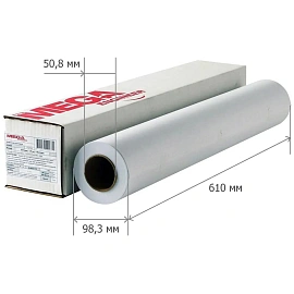 Бумага широкоформатная Комус (ProMega engineer InkJet) (90 г/кв.м, длина 45 м, ширина 610 мм, диаметр втулки 50.8 мм)