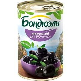 Маслины Бондюэль консервированные без косточки 300 г