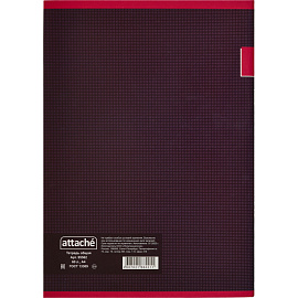 Тетрадь общая Attache А4 60 листов в клетку на скрепке ( УФ-сплошной глянцевый лак)