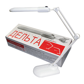 Светильник настольный Трансвит Дельта+ белый фото Светильник настольный Трансвит Дельта+ белый