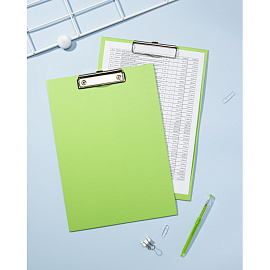 Папка-планшет с зажимом Комус A4 светло-зеленая