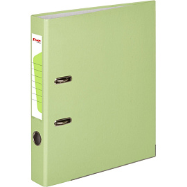 Папка-регистратор Комус Экономи 50 мм салатовая бумвинил/бумага с защитным уголком