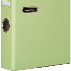 Папка-регистратор Комус Экономи 50 мм салатовая бумвинил/бумага с защитным уголком