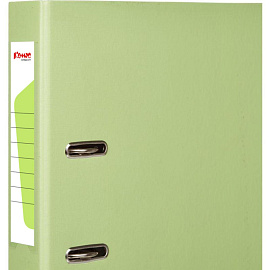 Папка-регистратор Комус Экономи 50 мм салатовая бумвинил/бумага с защитным уголком