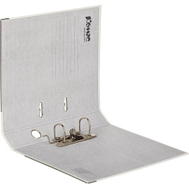 Папка-регистратор Комус Экономи 50 мм белая бумвинил/бумага с защитным уголком