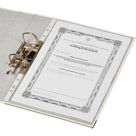 Папка-регистратор Комус Экономи 50 мм белая бумвинил/бумага с защитным уголком