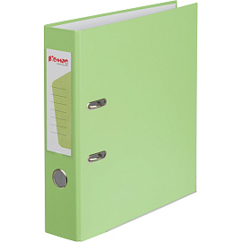 Папка-регистратор Комус Экономи 75 мм лайм бумвинил/бумага с защитным уголком