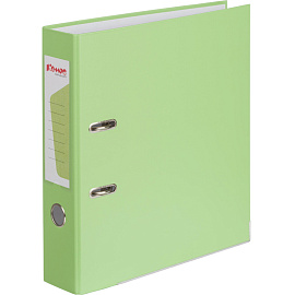 Папка-регистратор Комус Экономи 75 мм лайм бумвинил/бумага с защитным уголком