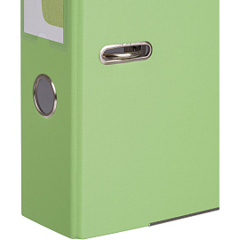 Папка-регистратор Комус Экономи 75 мм лайм бумвинил/бумага с защитным уголком