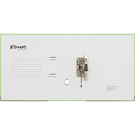 Папка-регистратор Комус Экономи 75 мм лайм бумвинил/бумага с защитным уголком