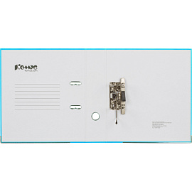 Папка-регистратор Комус Экономи 75 мм бирюзовая бумвинил/бумага с защитным уголком