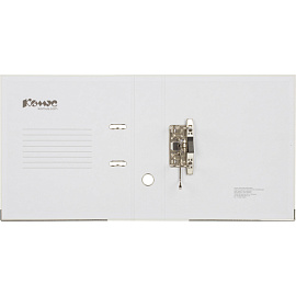 Папка-регистратор Комус Экономи 75 мм белая бумвинил/бумага с защитным уголком