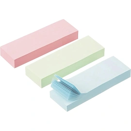 Клейкие закладки Attache бумажные 3 цвета по 100 листов 25x76 мм