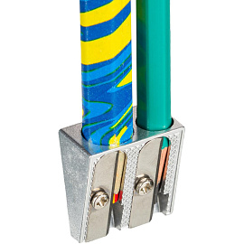 Точилка для карандашей Attache Economy металлическая серебристая (2 отверстия)