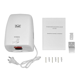 Сушилка для рук электрическая Puff-8815 сенсорная белая фото Сушилка для рук электрическая Puff-8815 сенсорная белая