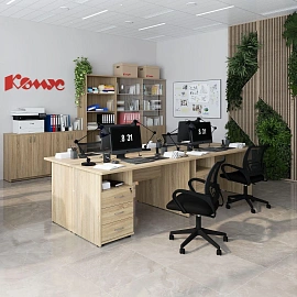 Стол прямой Комус Мебель Easy to lead Easy One 908865 (дуб сонома, 1600х730х743 мм)