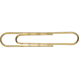 Скрепки канцелярские 50 мм Attache металлические медные (30 штук в упаковке)