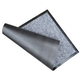 Коврик входной влаговпитывающий ворсовый 90х120х1 см серый