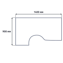 Стол эргономичный Riva А.СА-2 Л левый (белый, 1400х900х750 мм)