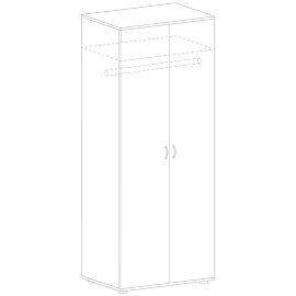 Гардероб Агат АО-28 (орех палдао, 800x580x1910 мм)