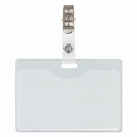 Клипсы для бейджей прозрачные, КОМПЛЕКТ 10 штук, BRAUBERG, 238786