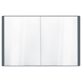 Папка с 20 вкладышами СТАММ А4, 14мм, 500мкм, пластик, серая