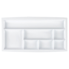 Настольная подставка СТАММ "Field", пластиковая, белая фото Настольная подставка СТАММ "Field", пластиковая, белая