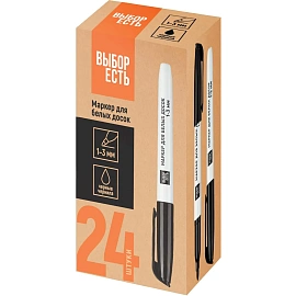 Маркер для белых досок черный (толщина линии 1-3 мм) круглый наконечник