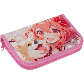 Пенал 1 отделение, 200*130 ArtSpace "Cool couple" доп. секция, ткань