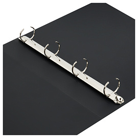 Папка на 4 кольцах OfficeSpace "Вита" А4, 40мм, 500мкм, пластик, черная фото Папка на 4 кольцах OfficeSpace "Вита" А4, 40мм, 500мкм, пластик, черная