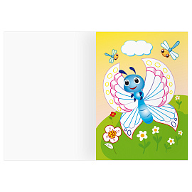 Раскраска с цв. фоном А5, 8 стр., ТРИ СОВЫ "Мир насекомых