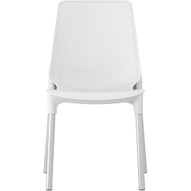 Стул обеденный Sheffilton SHT-S75 белый/хром (пластик, металл)