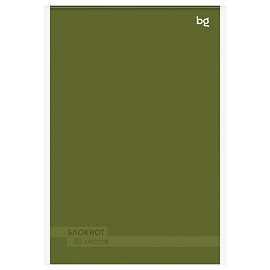 Блокнот А5 80л., на скрепке BG "Моноколор